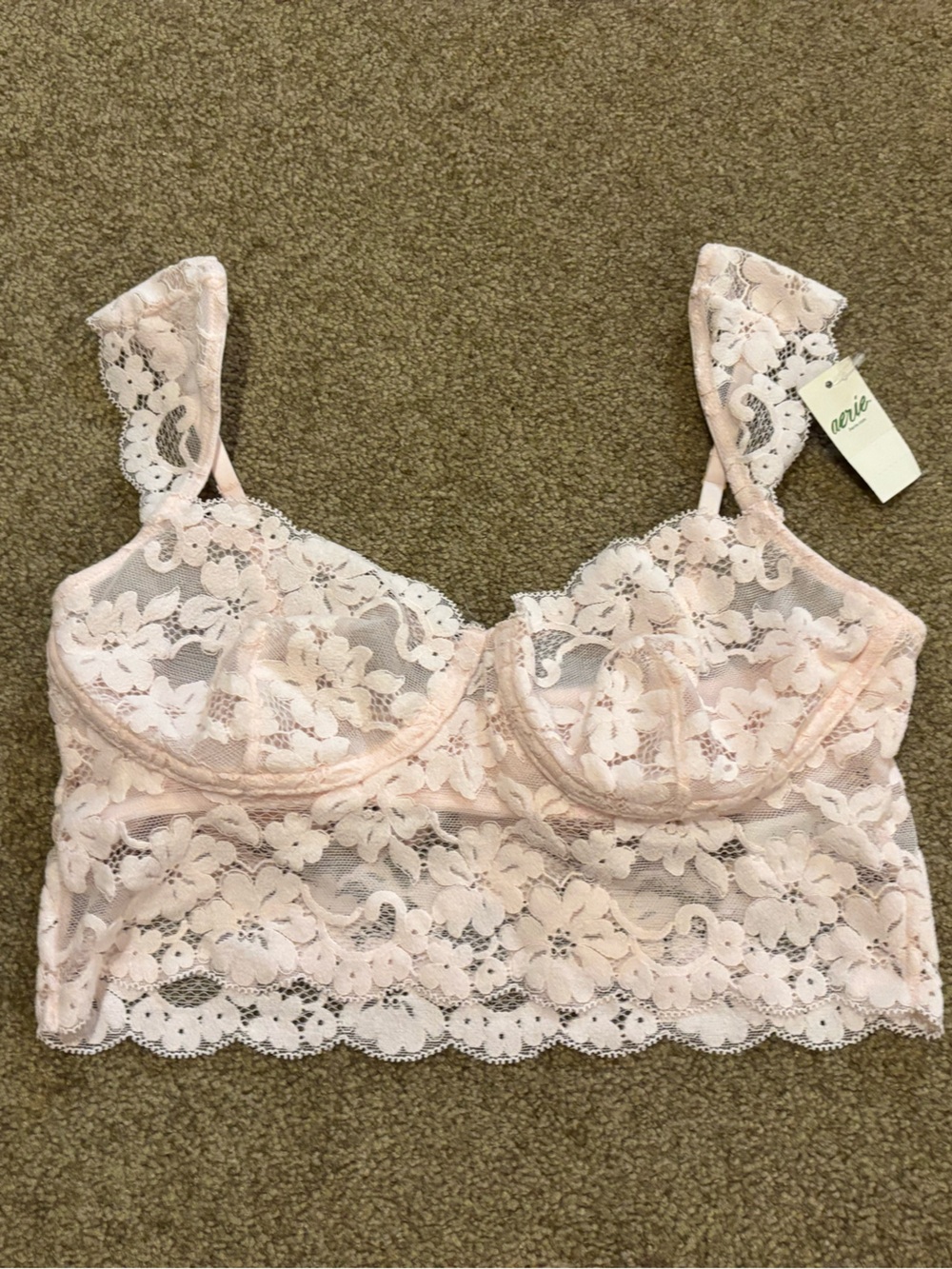 NWT Aerie Pink Lace Small Bralette